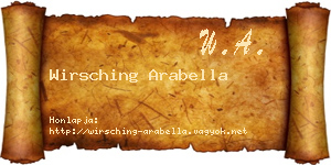 Wirsching Arabella névjegykártya